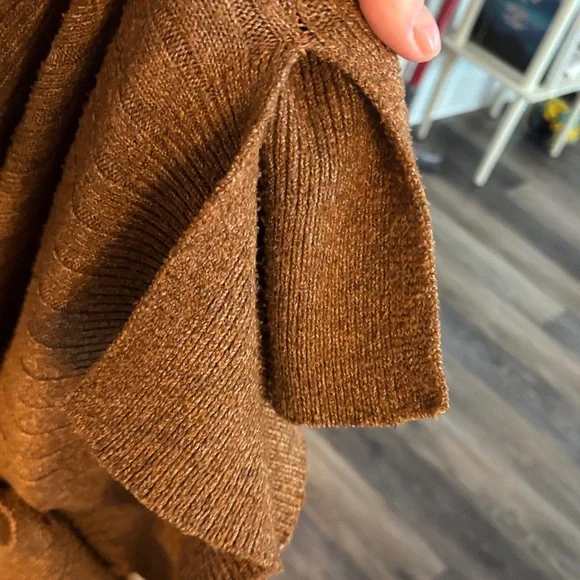 Only Brown Ribbed Cardigan Sweater - Picture 3 of 3